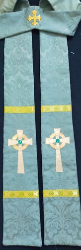 New handmade green brocade - new,