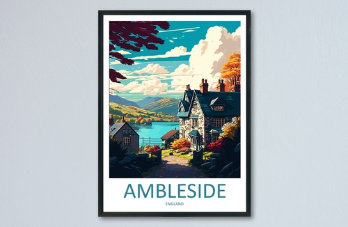 Ambleside travel print - travel, wall