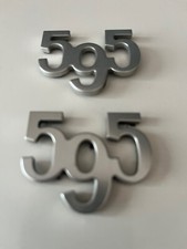 GENUINE Fiat 500 Abarth 595 Side badges 2 Brushed Chrome