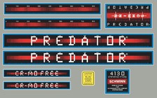 1983 Schwinn Predator CR MO FREE "Atari" decal set - BLUE/RED