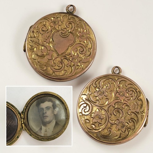 Vintage back front 9ct - front, gold