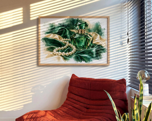 Emerald perfume bottle - emerald,