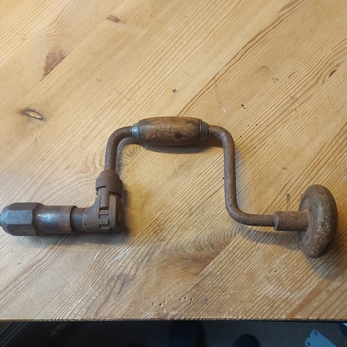 Vintage hand brace drill - hand,