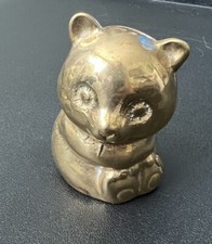 Vintage Brass Teddy Bear 8cm