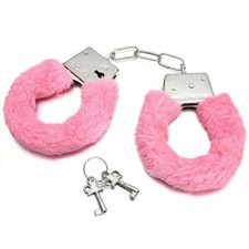 Fluffy Furry Handcuffs Fancy Dress Hen Stag Night Girls Party Pink Role Play Toy