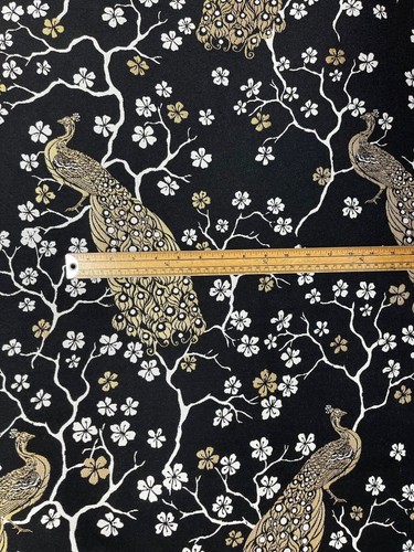 Peacock jacquard woven fabric - peacock,