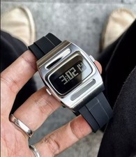 G100 Digital Racing Watch LED Stainless Steel Futuristic Retro