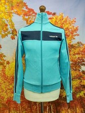 adidas Firebird blue black full zip Tracksuit Jacket. UK women's size Small