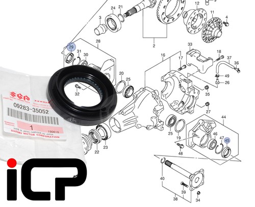 Oil seals front drive - drive, shaft