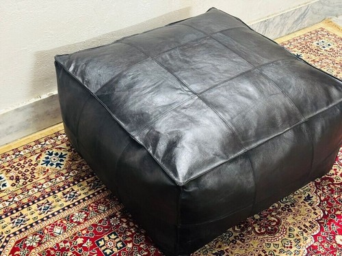 Ottoman leather moroccan - ottoman,