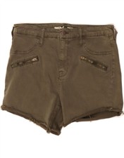 MOSSIMO Womens Mid Rise Cargo Shorts US 12 Large W31 Khaki Cotton BH06