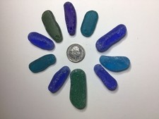 10 Pieces of Sea Glass drilled