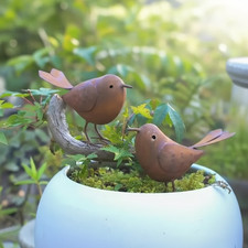 Rustic metal bird garden - rustic,