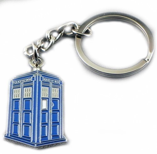 Keyring metal enamel tardis - keyring,