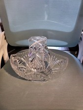 Clear Crystal Basket Cut Glass