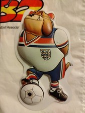 Football Bulldog Bobby England World Cup 1982 Spain 14cm 3d  Sticker