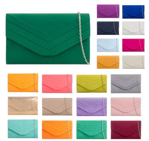 Ladies suede envelope clutch - suede,