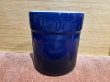 Denby Imperial Blue Oval Ceramic Utensil Jar Stoneware Kitchen Storage