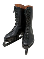 1960s Vintage  John Lobb Ice Skate Skating Boots size 10 Black