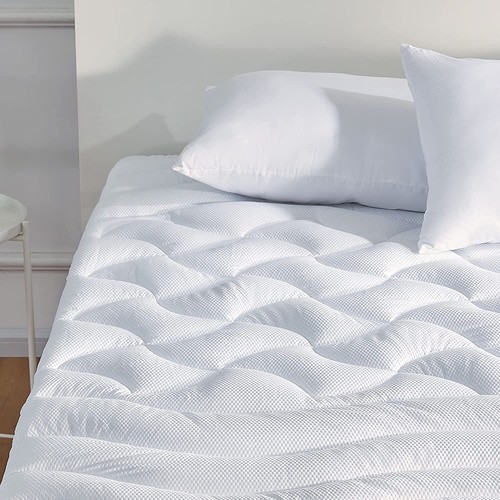 Quilted fitted mattress topper - quilted,