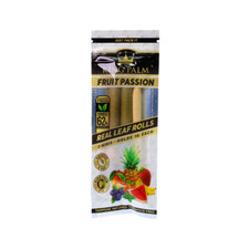 KING PALM MINI SIZE FRUIT PASSION 2 pack Wrap Rolling Paper Cordia Leaf SlowBurn