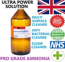 Ammonia Solution PRO GRADE Jewellery Glass Floor Cleaner Degreaser Free P&P