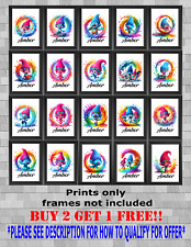 Personalised Trolls Poppy Children's Bedroom Wall Art Poster Print Gift A5 A4 A3