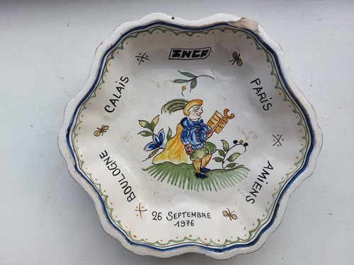 Vintage sncf ceramic dish - vintage,