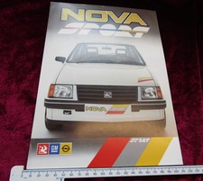 Nova Sport Brochure from October 1984 Very Rare