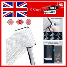 Luxury High-Pressure Shower Head with 6 Modes - Chrome-Plated & Easy Install