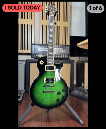 Gibson electric guitar green - guitar,