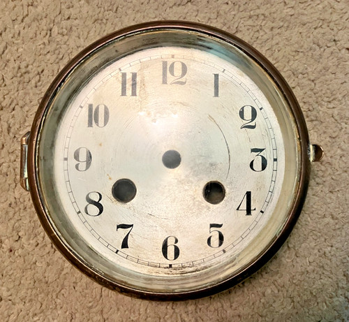 Vintage silvered clock face - ,