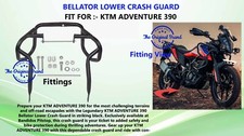 Black "Bellator Lower Crash Guard Fit For KTM  Adventure 390"