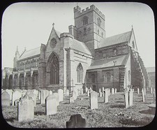 Glass Magic Lantern Slide VIEW OF CARLISLE CATHEDRAL NO2 C1890 VICTORIAN PHOTO