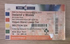 Ireland v Wales, Used Ticket Stub - 2010 RBS Six Nations Championship -13/3/2010
