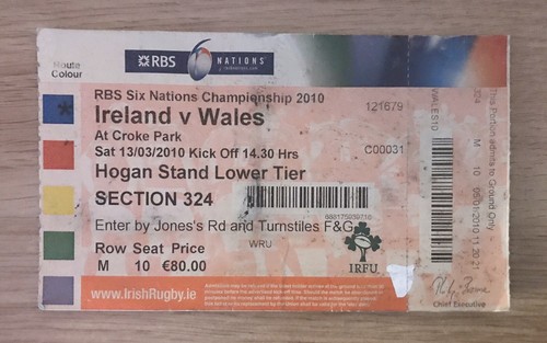 Ireland wales used ticket - ireland, v
