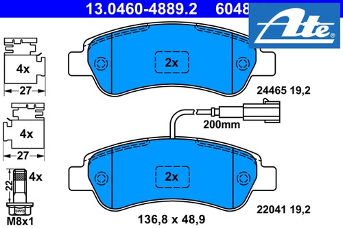 Rear brake pad - rear, set