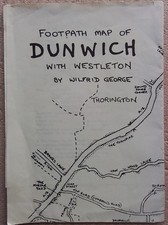 Footpath Map of Dunwich with Westleton, Suffolk by Wilfrid George 1980