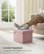 Large Folding Ottoman Storage Box Pouffe Seat Stool Home Chair Footstool Bench