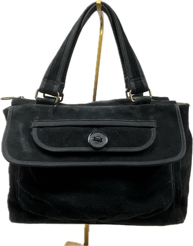 Gap black suede leather - black,