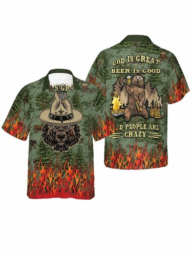 Camping beer sheriff bear - camping,