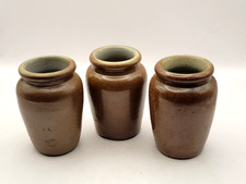 x3 Antique Salt-glazed Stoneware Cream Pots, c.1910~