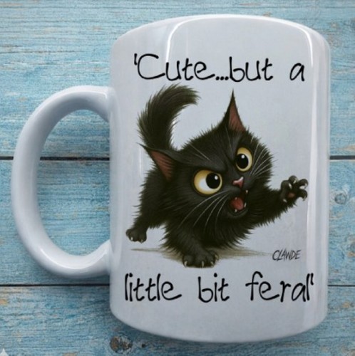 Black cat clawde 11oz - black,