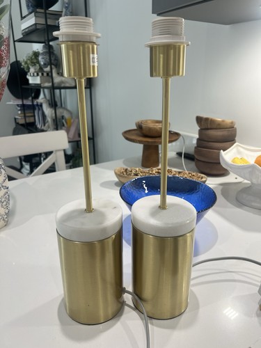 Marble metal gold table - , side
