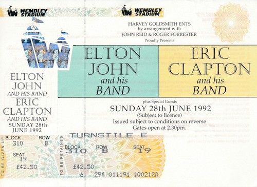 Concert ticket elton john - ticket,