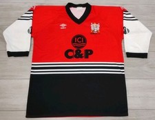 Widnes Vikings RFLC Rugby League Away Shirt 1990/1992 - Umbro XL Jersey Red Top