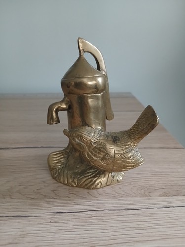 Vintage solid brass bird - vintage,