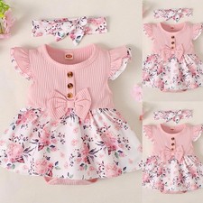 Newborn Baby Girls Floral Bow