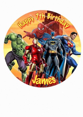 Superheroes edible icing - edible,