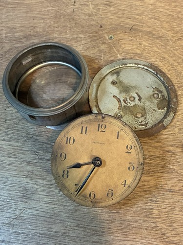 Antique mantle clock circular - mantle,